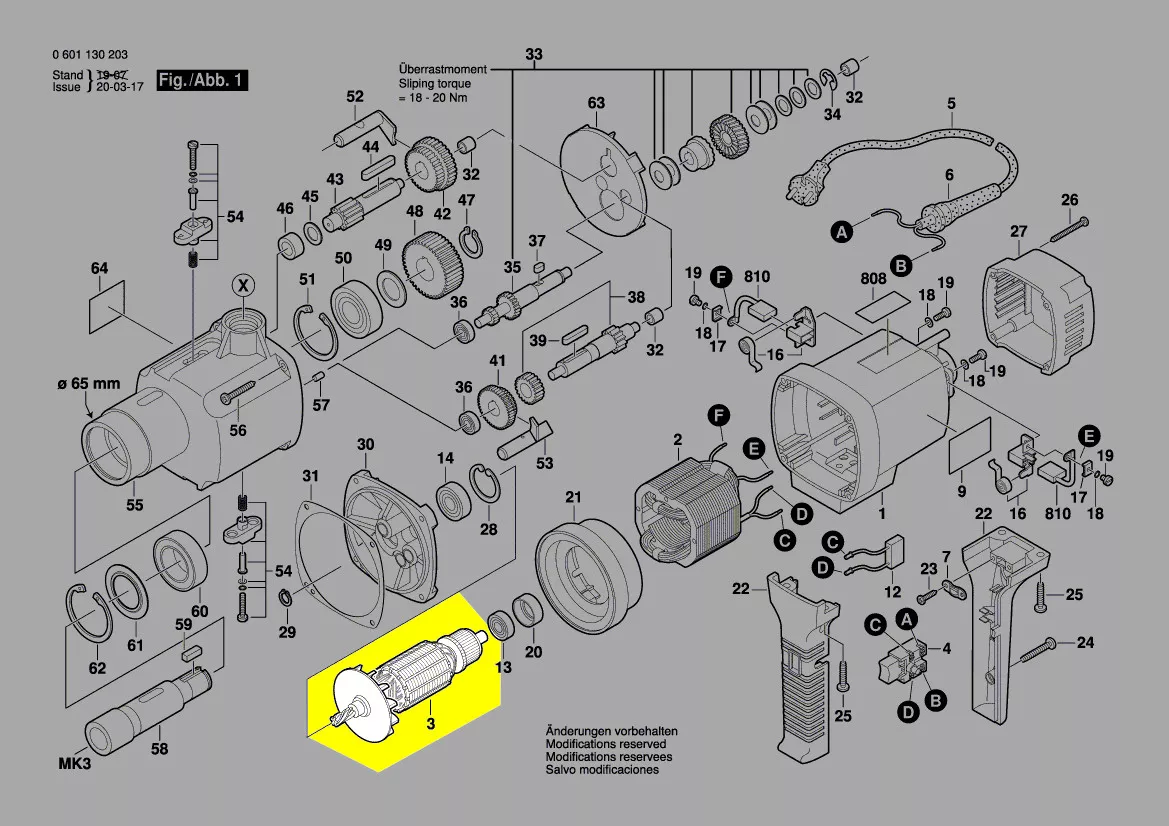 Induit réf. 3 604 010 091 Bosch